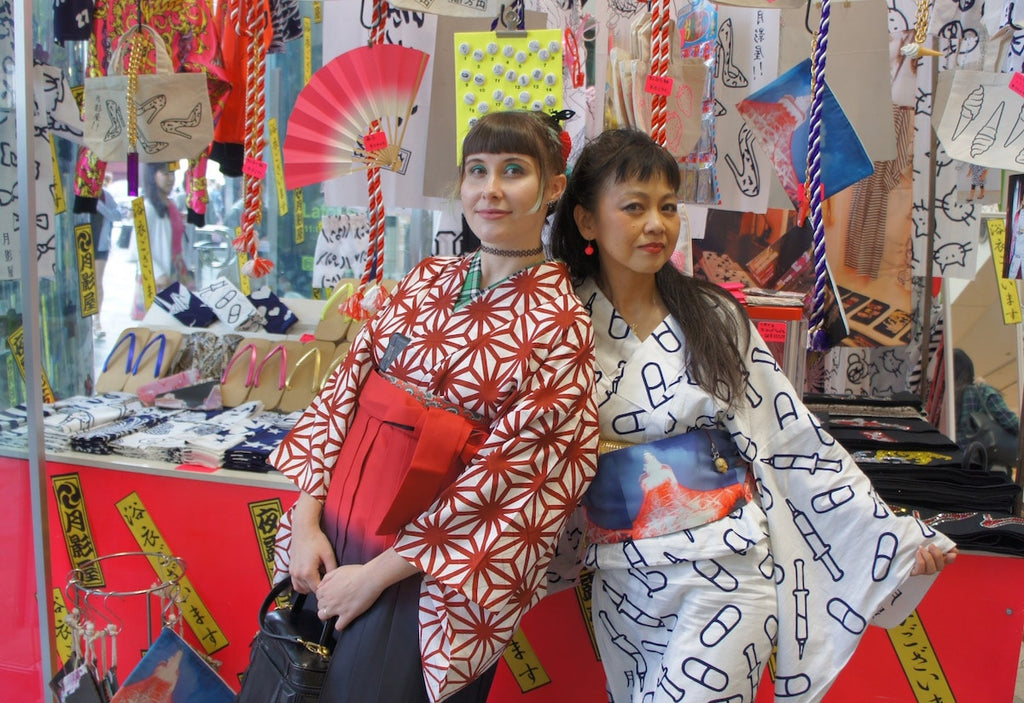 「原宿ラフォーレで着物ショッピング」Harajuku LaForet's kimono shops