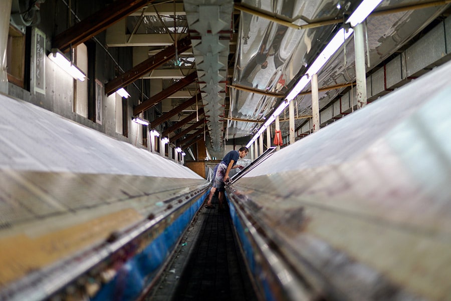Silk Screen Print Hachiman Senshoku in Kyoto シルクスクリーン、京都「八幡染色」さんを訪ねて