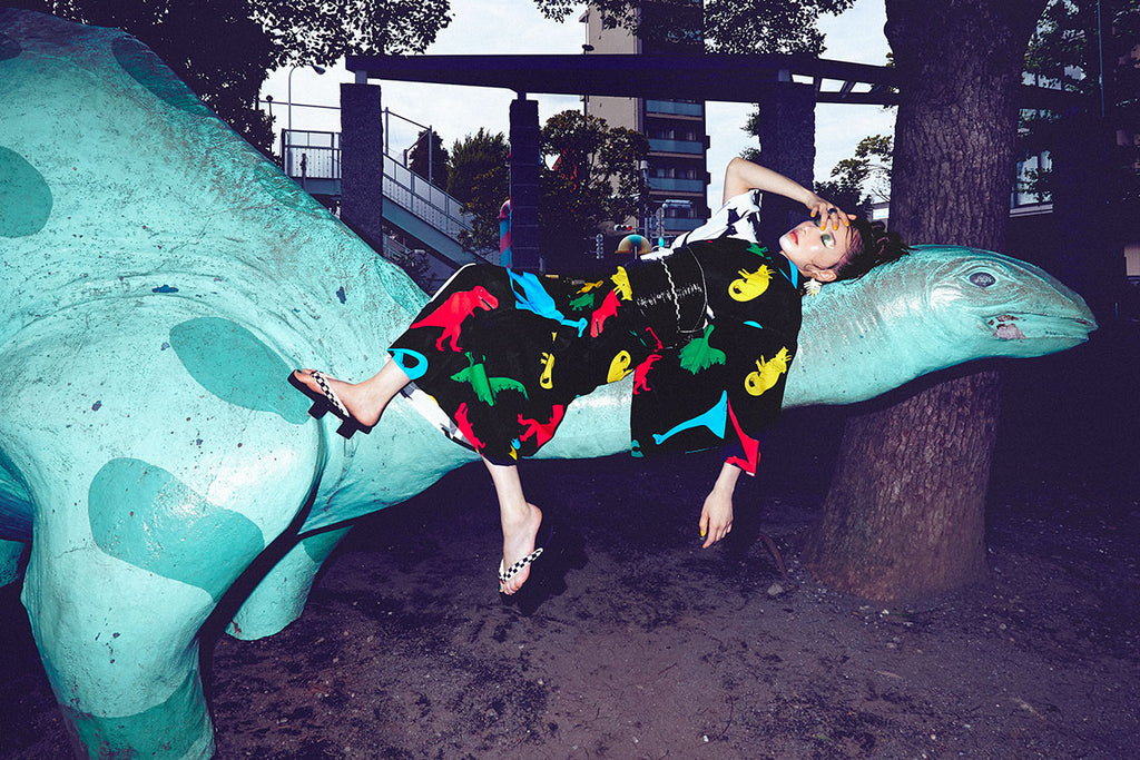 SALZオリジナル着物コレクション!恐竜着物、ライオン着物などDinosaurs or Lions? SALZ Kimono Galore