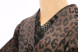 Jacquard Leopard Print Kimono - O's Boutique
