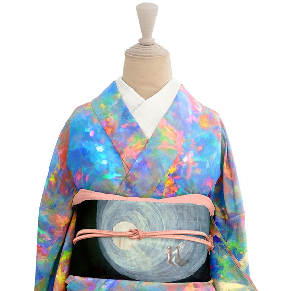 Kimono outlets Japanese Iridescent Gray Kimono