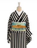 Black White Striped Kimono – Gofukuyasan