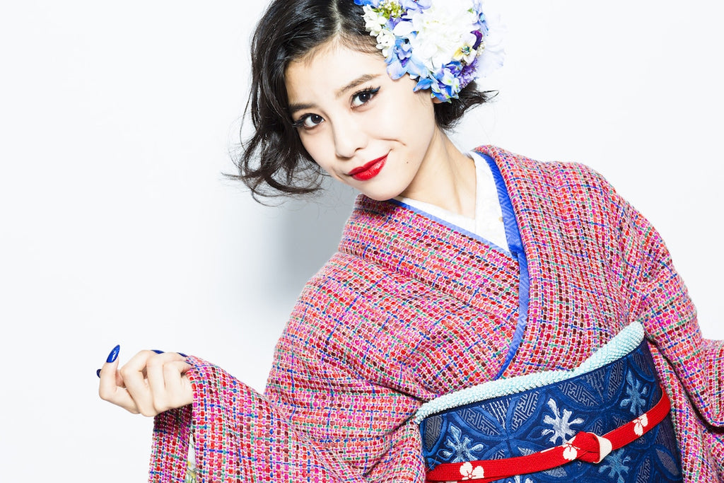 「ツイード着物 Sumire Ishioka」Tweed Kimono - a dream come true