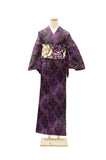 Purple Gothic Damask Kimono - Gofukuyasan