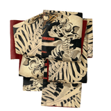 Skeleton by Utagawa Kuniyoshi - Cotton Hanhaba Obi belt