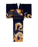 Octopus Leg Japanese kimono – Polyester Cotton Awase or Hitoe