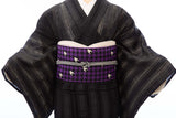 Delicate Black Sheer Striped Kimono - O's Boutique