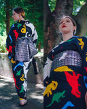 SALZ Yukata /Kimono Original Dinosaur - Polyester Cotton lined or unlined