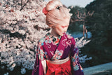 Purple antique chrysanthemum kimono