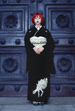 RENTAL ++ STEGOSAURUS Dinosaur Womens Embroidered Velvet Kimono - SALZ x SHISHUMANIA