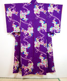 Purple antique chrysanthemum kimono