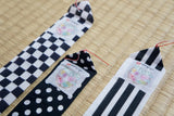 Design cotton koshi himo kimono tie - check, stripe, polka dot