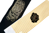 Haneri collar - Gold embroidered peony flower