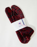 Japanese stretch tabi socks - red velvet