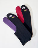 Japanese stretch tabi socks - cat embroidery