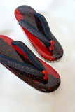 Zouri sandals red houndstooth - SALZ Tokyo original
