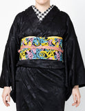 Black jersey Camouflage Women's hitoe kimono